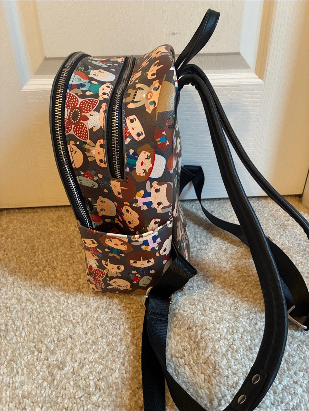 Loungefly Stranger Things Chibi Print Mini Backpack - Picture 5 of 9